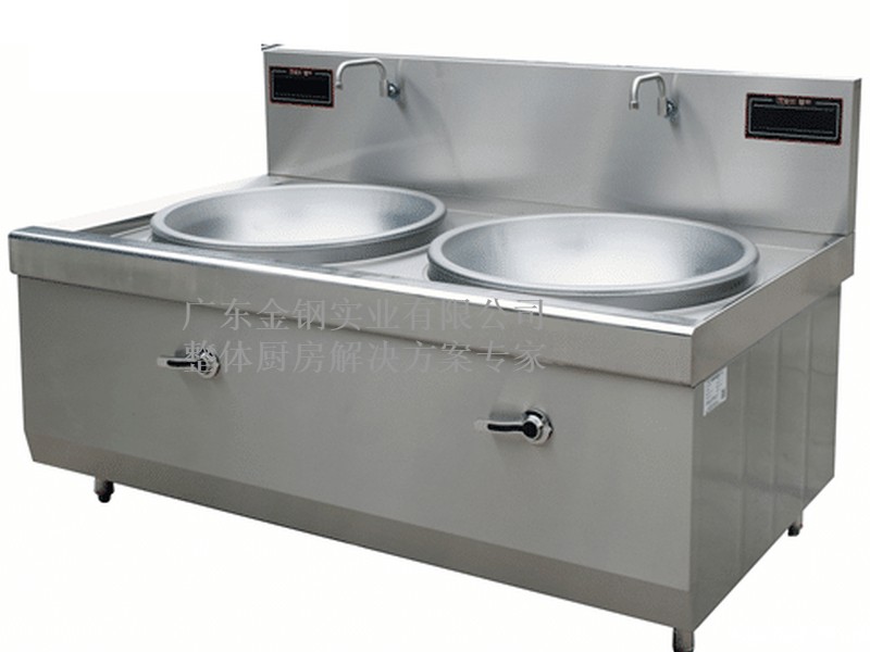 电磁双头大炒炉