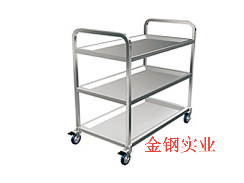 不锈钢三格推车