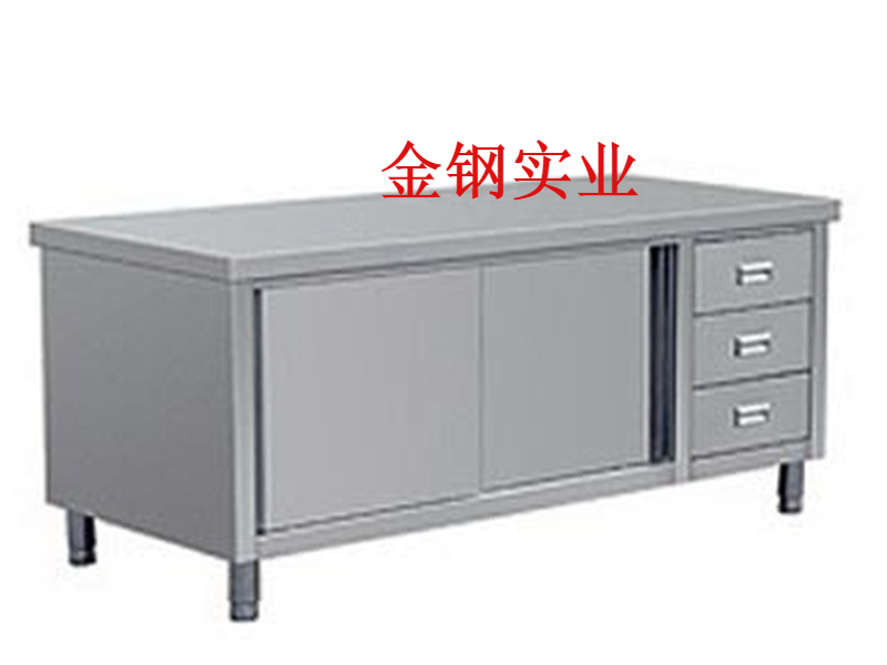 不锈钢三抽单通工作台